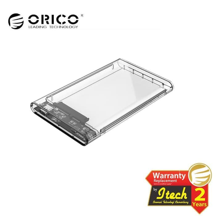 Case Hdd ssd enclosure Orico 2.5 sata Usb 3.1 Type-c transparent 2139c3 - Casing harddisk external