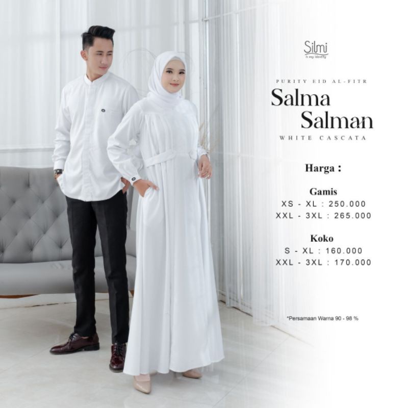 Gamis Couple putih Lebaran Ori Lengan Panjang