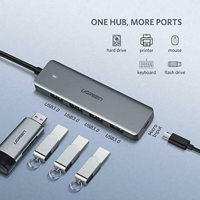 Ugreen Hub Splitter Usb 3.0 4 Ports High Speed Original