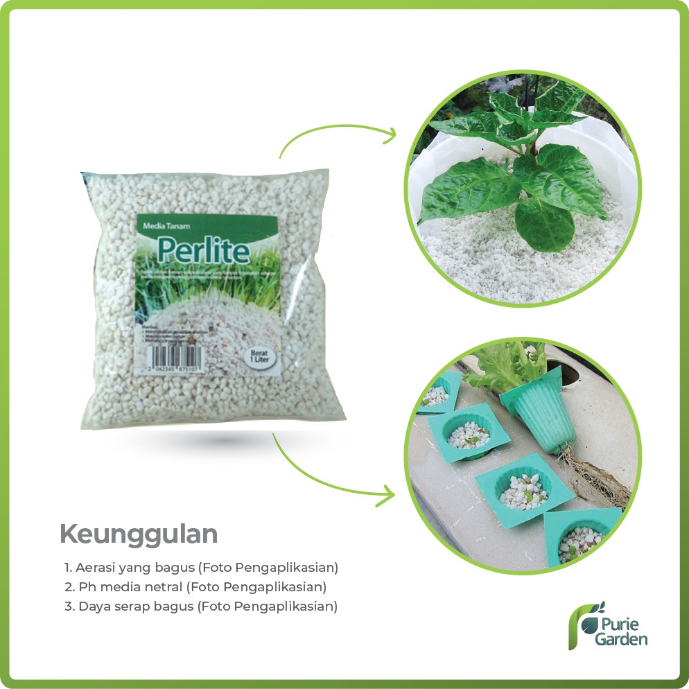 Perlite Media Tanam Hidroponik 1Liter
