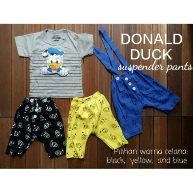 Baju Anak Donald Duck Suspender Set