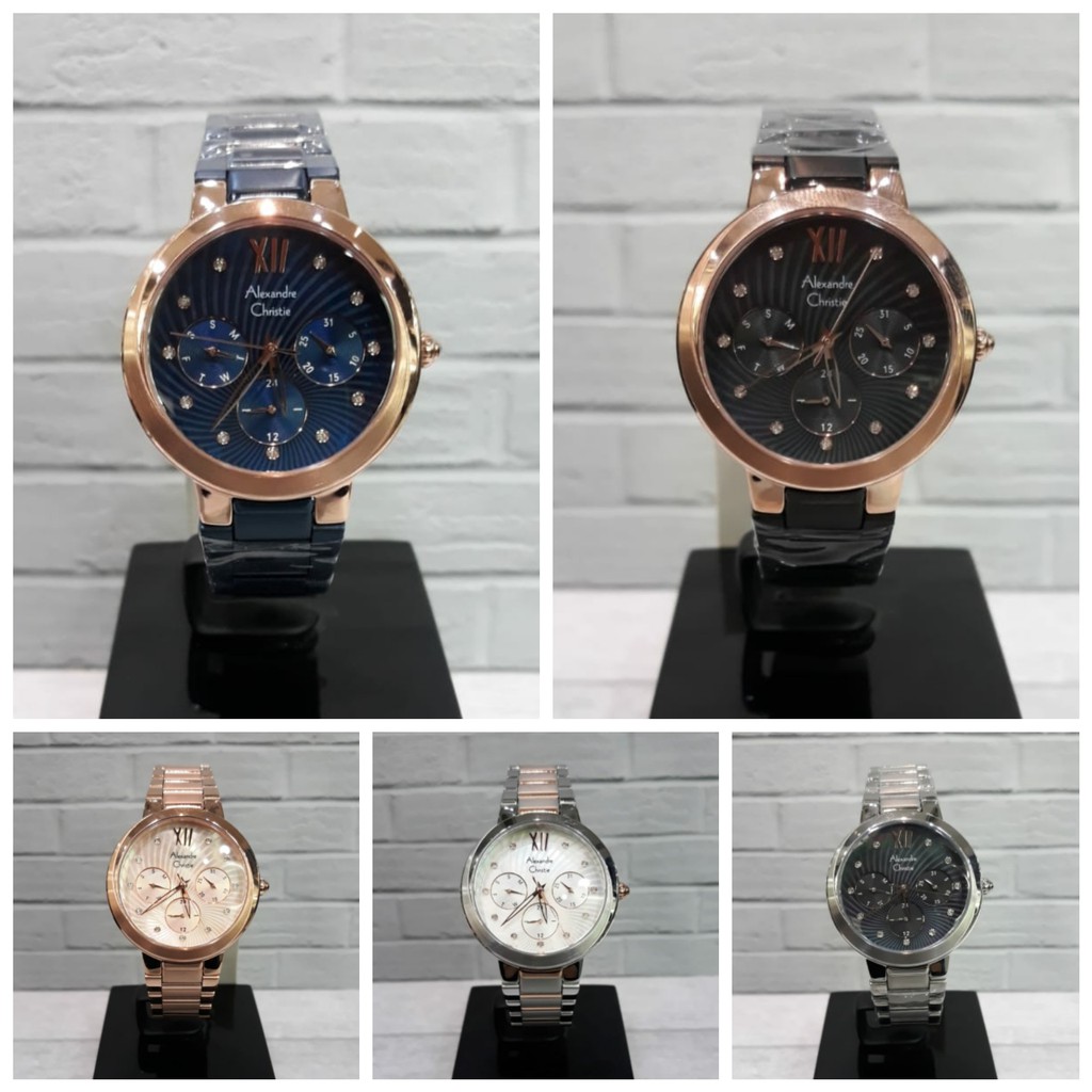 JAM TANGAN WANITA ALEXANDRE CHRISTIE 2766 AC2766 STAINLESS STEEL ORIGINAL GARANSI FREE BATERAI