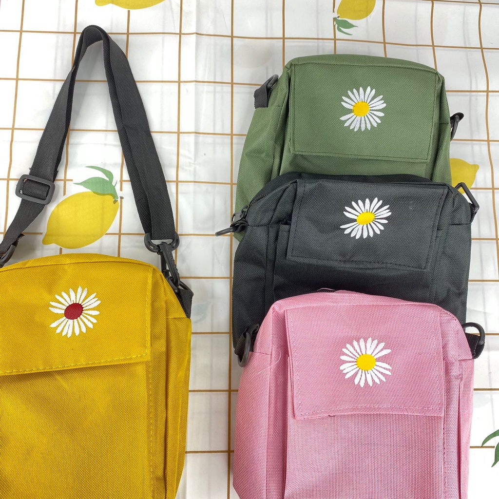 TY Tas Slempang Wanita Daisy Korea Sling Bag Wanita Motif Bunga Kanvas Tas Fashion Wanita Tas Bahu Murah