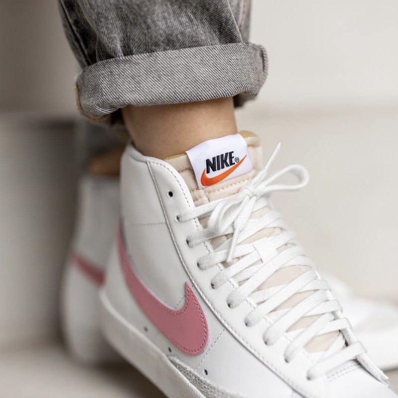 blazer mid 77 trainers white sunset pulse