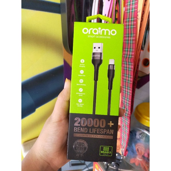 Oraimo Kabel Data Iphone Lightning USB Cable Fast Charging OCD-L71