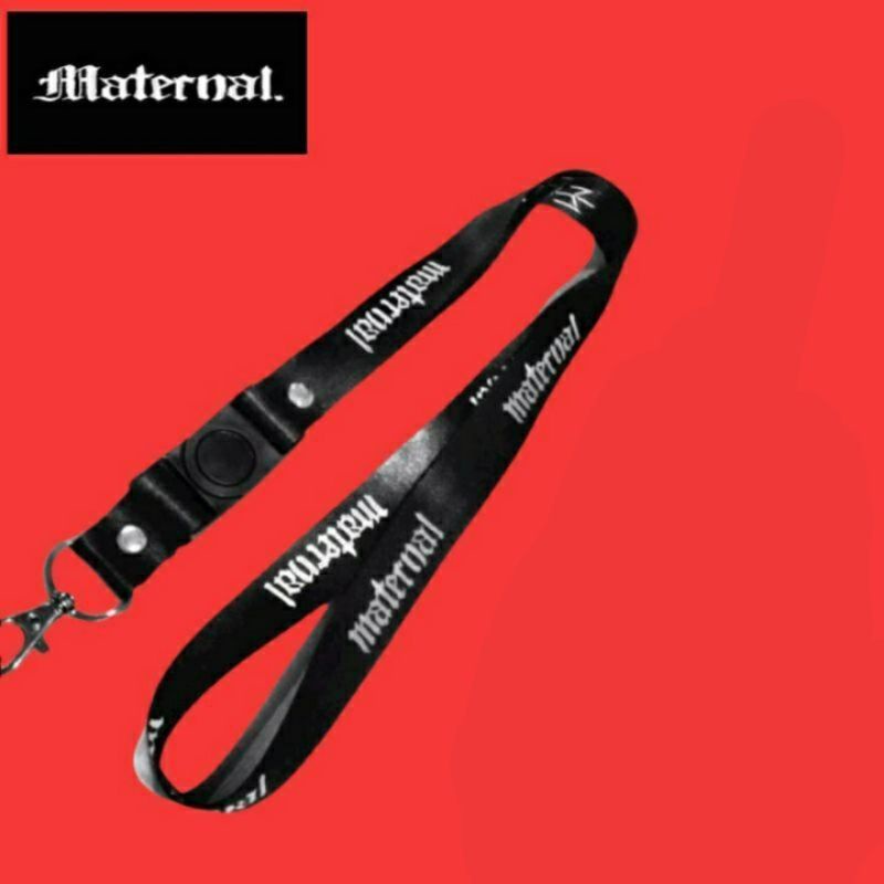 lanyard Tulisan Maternal gantungan kunci band Maternal / tali lanyard gantungan leher id card name t