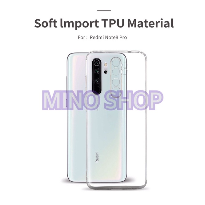 SOFTCASE TRANSPARAN XIAOMI REDMI NOTE 8 PRO PREMIUM CLEAR SOFT CASE