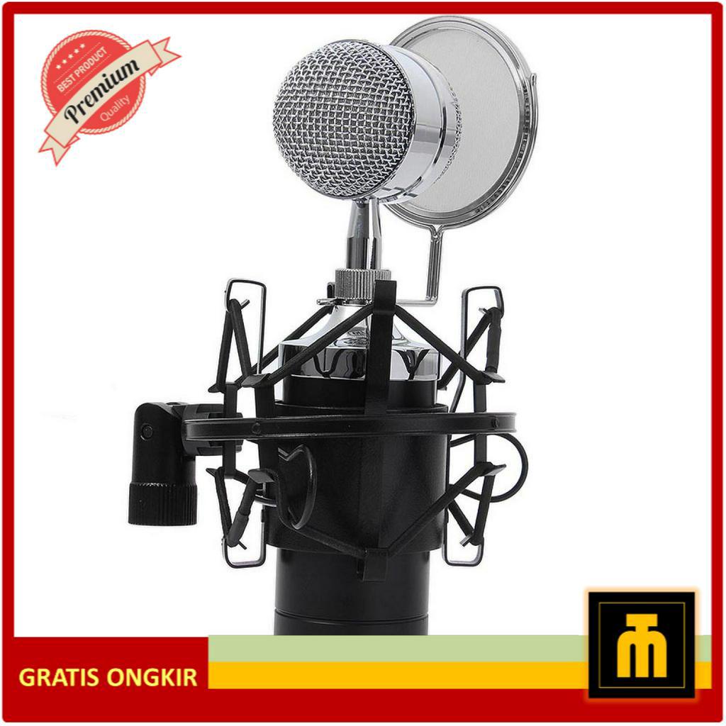Mikrofon Kondenser Mic Kondensor dengan Shock Proof Mount - TaffSTUDIO BM-8000
