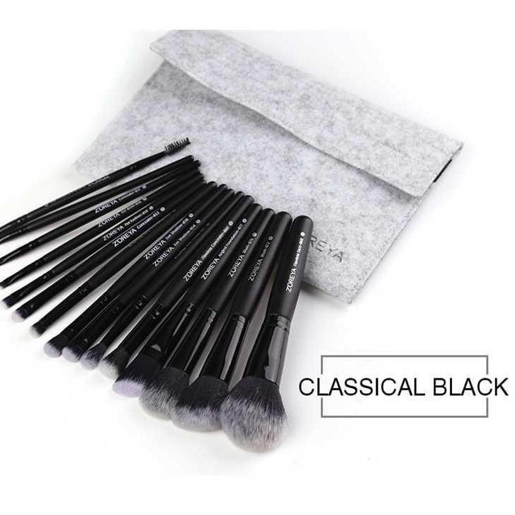

BARU 9229 (BISA COD) Zoreya Brush Make Up 15 Set dengan Pouch - ZZ15 [Hitam] ㅀ