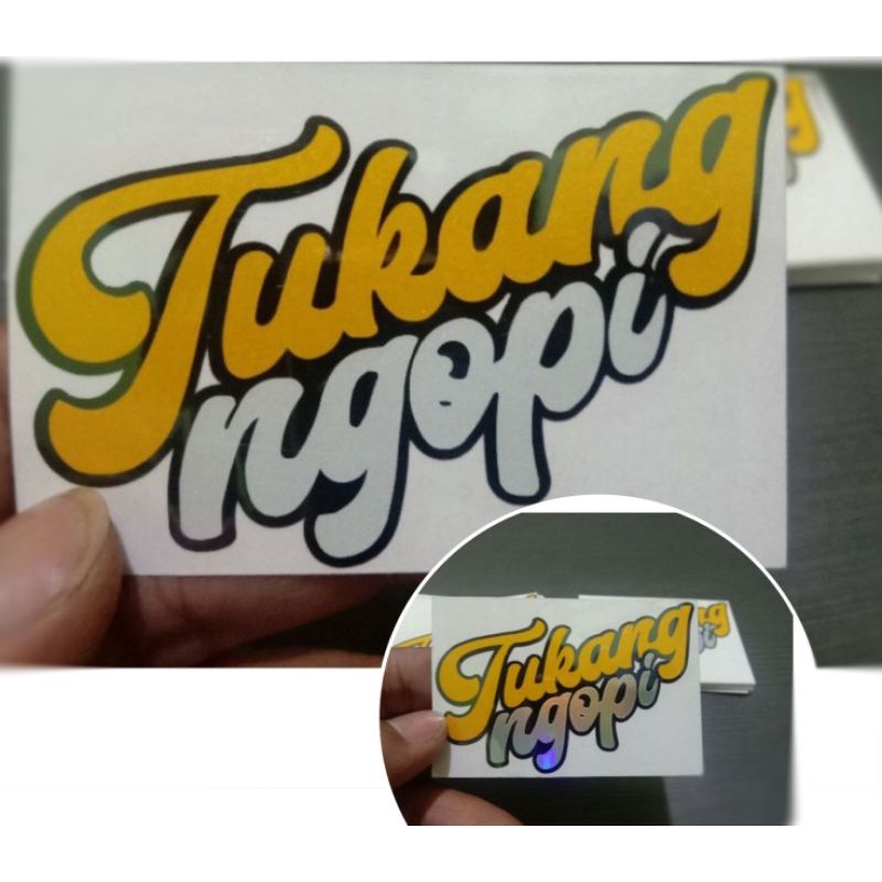 Sticker tukang ngopi sticker cutting