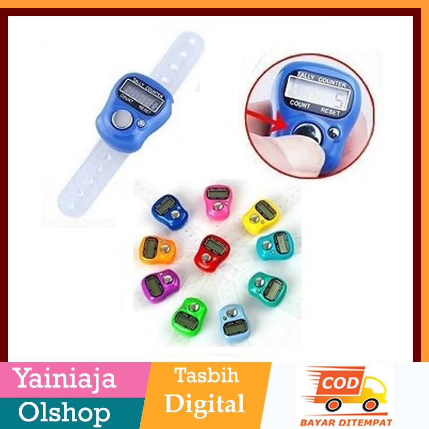 Yainiaja - Alat Hitung Digital Tasbih Digital Elektronik Jari Counter Mini Import MurahCOD