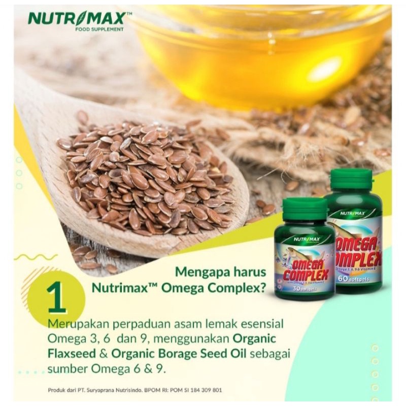 Nutrimax omega complex 30&60sofgel