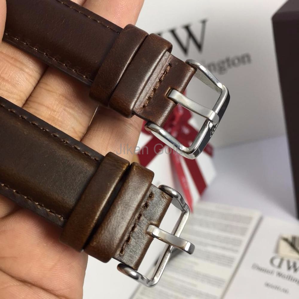 Daniel wellington classic couple 36 40mm brown bristol ring silver Original