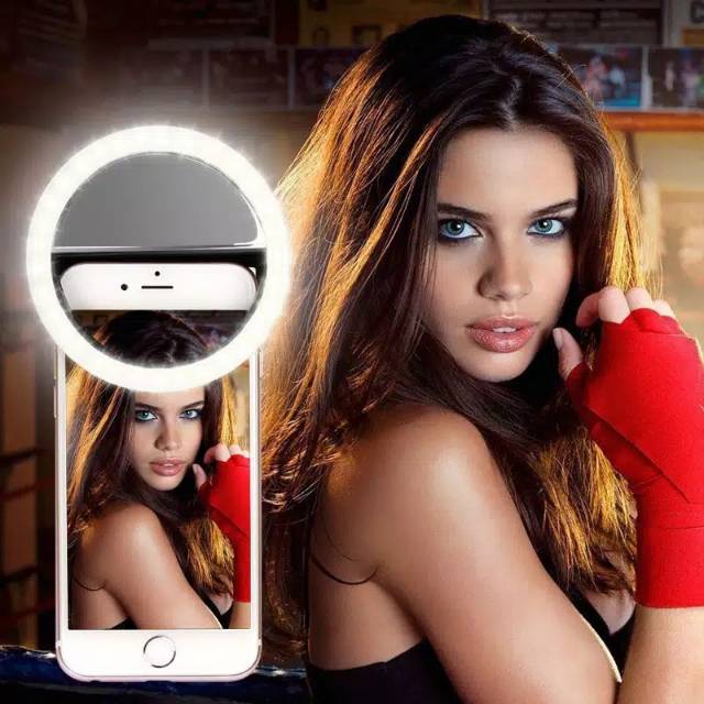 Ring Light Selfie Led Ring Light Rechargeable Lampu Selfie Bulat Led