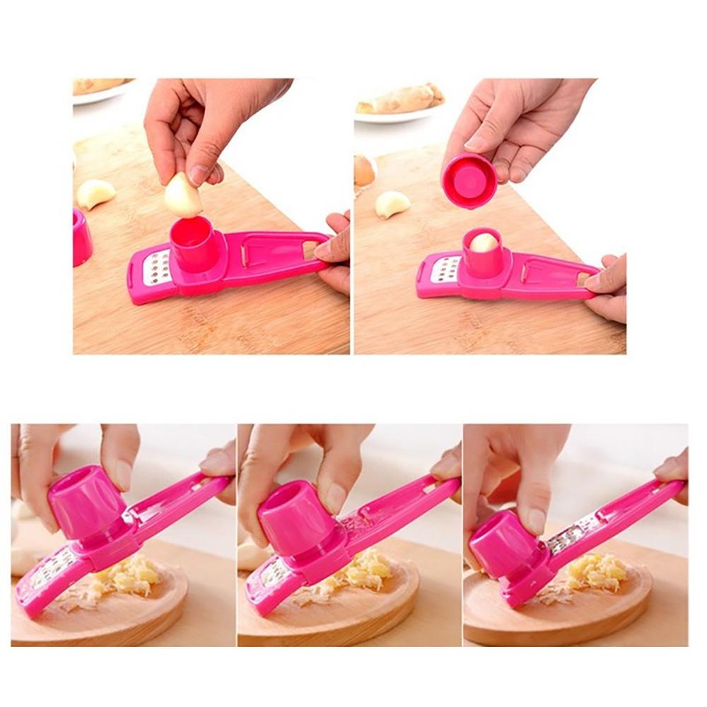 Solighter Garlic Press Cutter Slicer Alat Buah &amp; Sayur Pengupas Bawang Putih