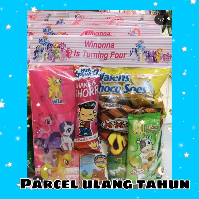 Souvenir parcel ulang tahun parcel ciki paketan snack