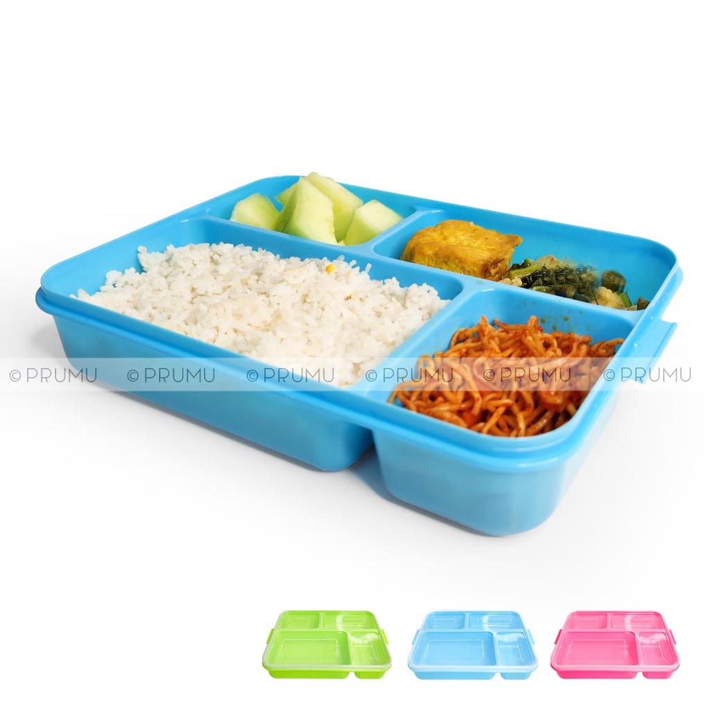 Kotak Makan Catering 4 Sekat - Kotak Bekal - Tempat Makan - Lunch Box - Clio Lunch Box Bento