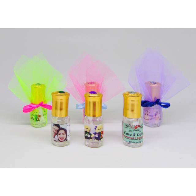 Souvenir pernikahan parfum unik botol roll tola isi 6ml