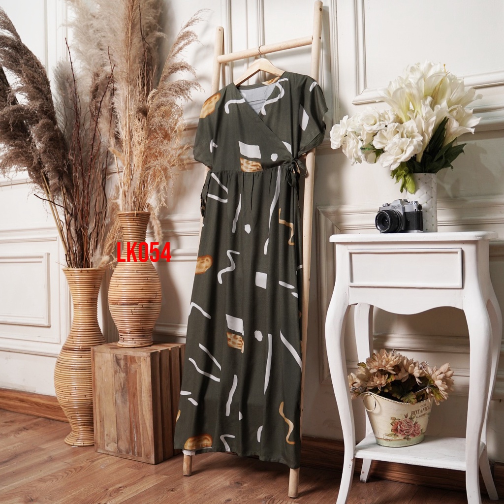 Daster Kimono Busui Panjang Semata Kaki Daster Viral Kekinian-LK054