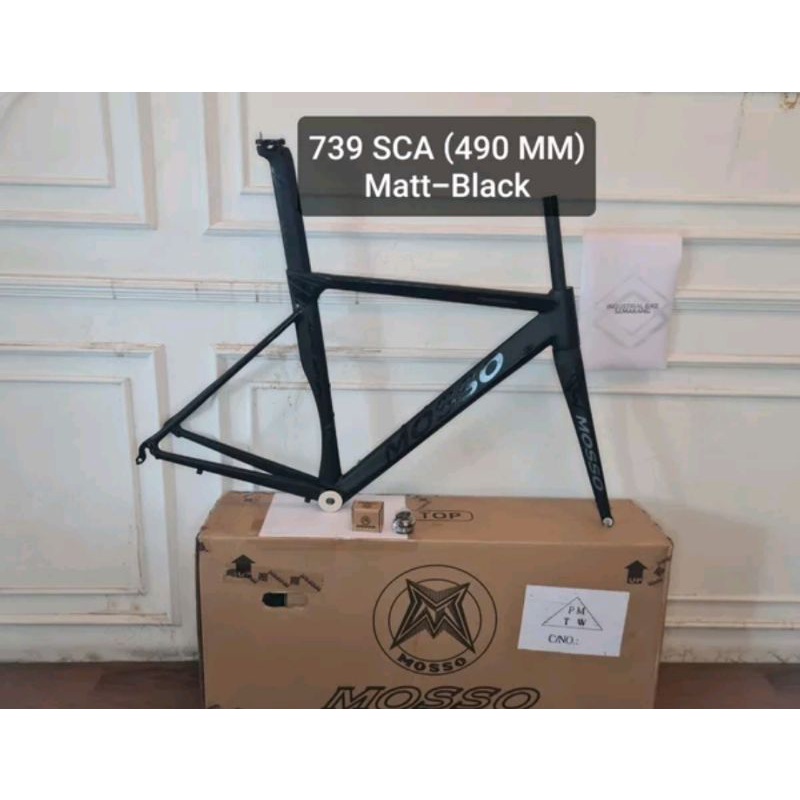 Frame Roadbike Mosso 739SCA Aero Seven Size 490mm Warna Hitam Gray . Rangka Sepeda Balap Road Bike 739 SCA Size Ukuran 49cm 490 mm