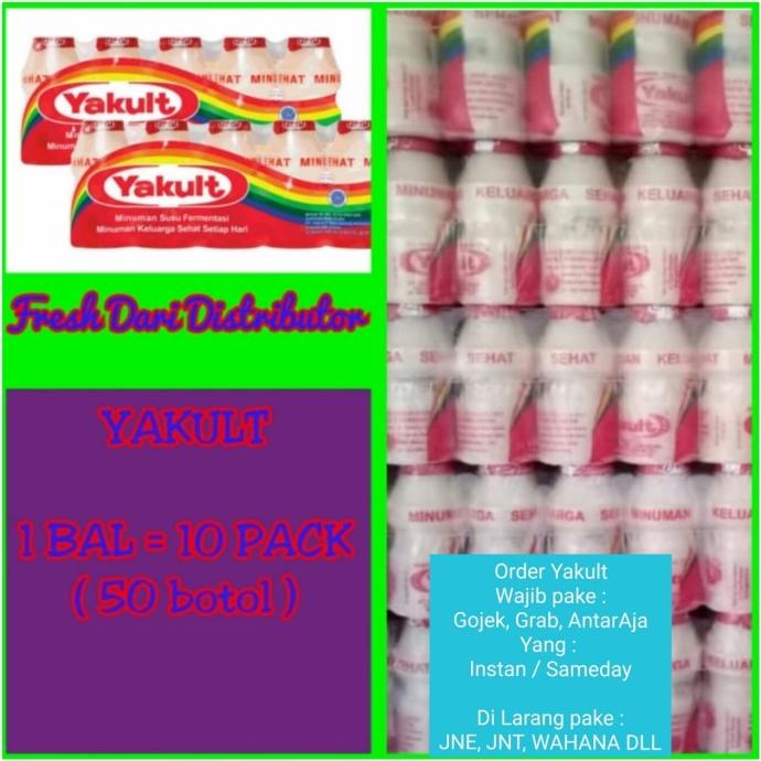 (BISA COD) YAKULT 1 BAL 50 BOTOL TERBARU Kode 775