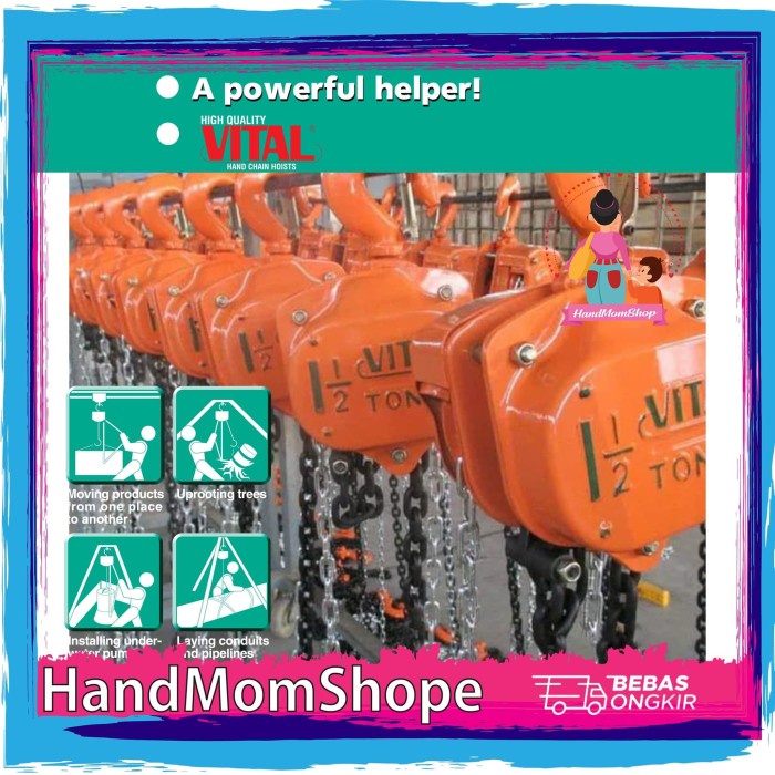 IOP |Chain block vital 1.5 ton x 15 M - Takel hand manual VITAL