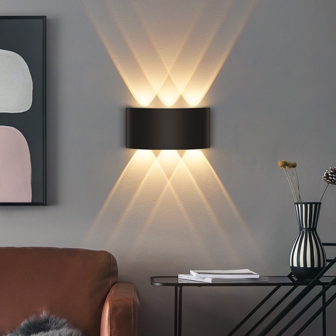 Lampu Hias Dinding Minimalis Modern Teras Indoor Outdoor 220V 6W 4W 2W Anti Air TaffLED Lampu
