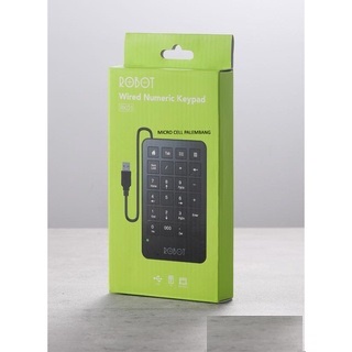 Robot RK01 Wired Numeric Keypad Black Tombol Multimedia