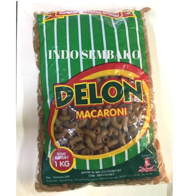 Makaroni Goreng 1kg / Makaroni mentah Mekar / Makaroni Hijau / Makaroni Delon Coklat / macaroni