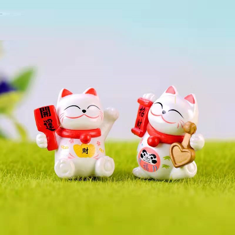 Cake Topper Pajangan Miniatur Toper Hiasan Kue Neko Kucing Hoki Imlek