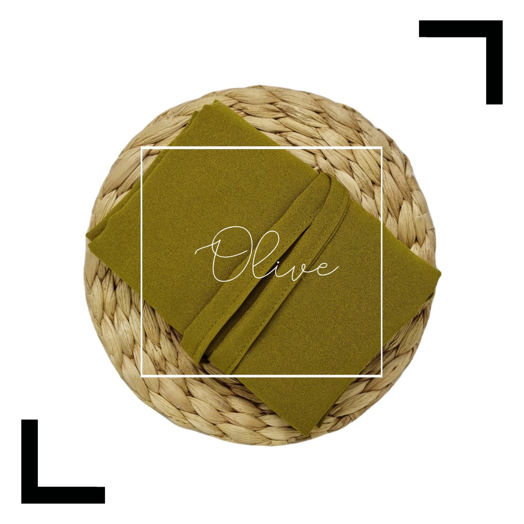 Hijab Instant Bergo Maryam Diamond Stretch-Olive
