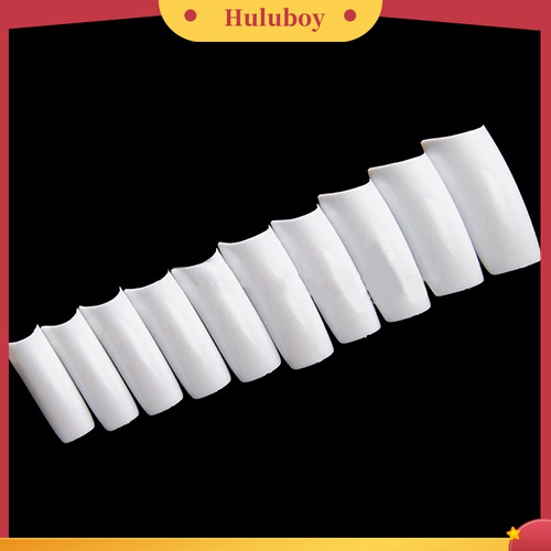 Huluboy Huluboy♡ 500pcs / Kotak Kuku Palsu Kepala Datar Mulus Ultra Tipis Transparan Tahan Lama Untuk Wanita