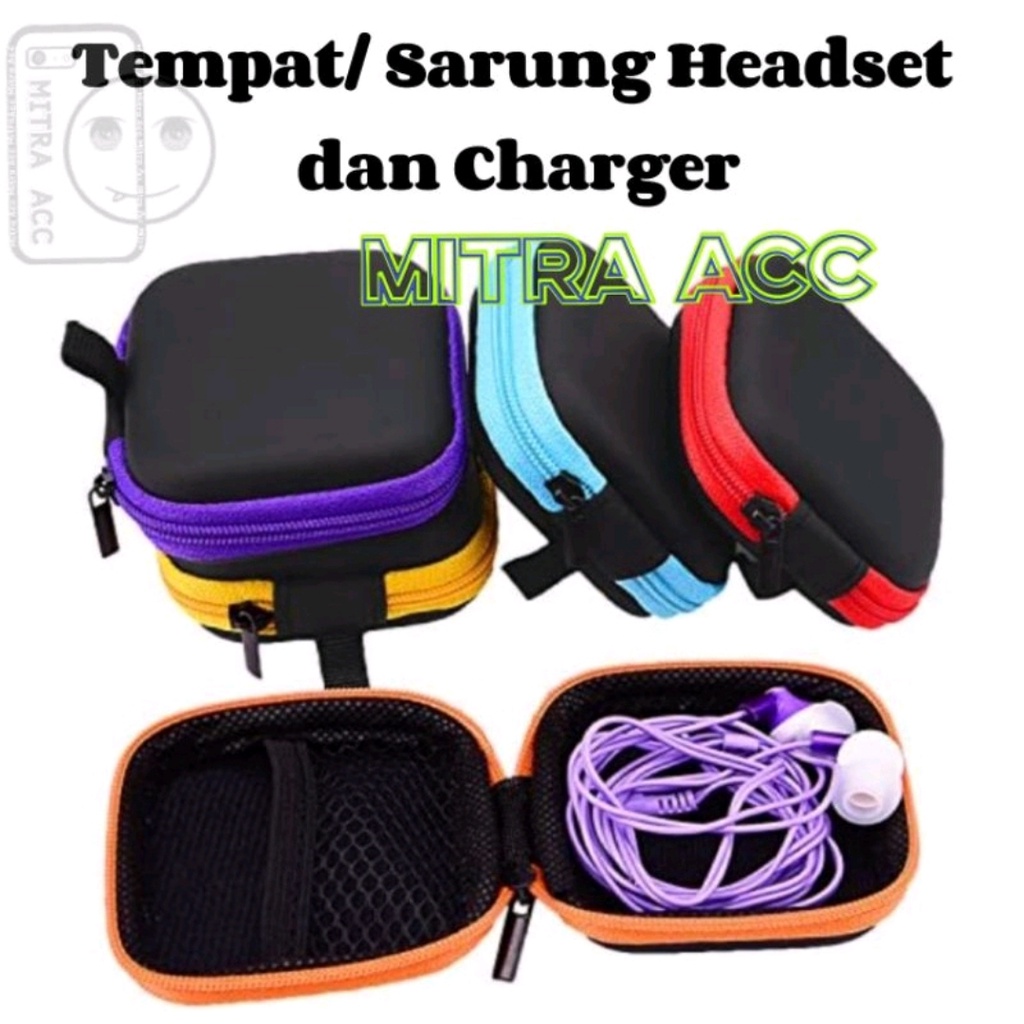 Kotak Pouch Penyimpanan Charger Headset Kabel Kunci Tempat Asesoris Hp