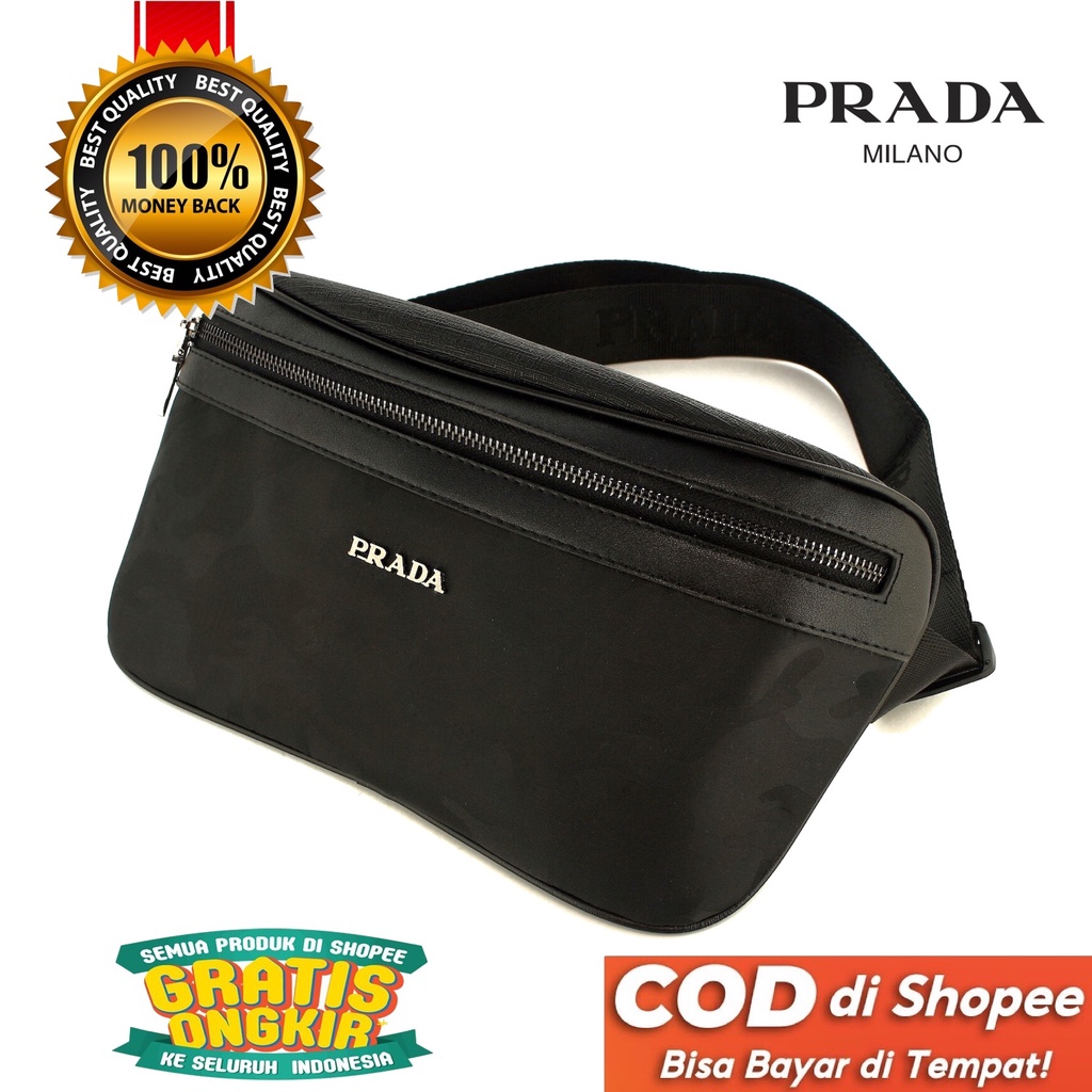 TOKOKOE - Tas Pinggang Waist Bag Import Tas Pria Premium - PRD WB4 Black