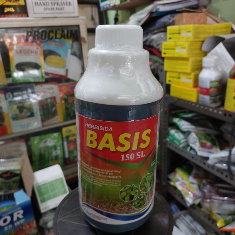 HERBISIDA BASIS 150 SL 1 LITER SPESIALIS RUMPUT GRINTING AMONIUM GLUFOSINAT