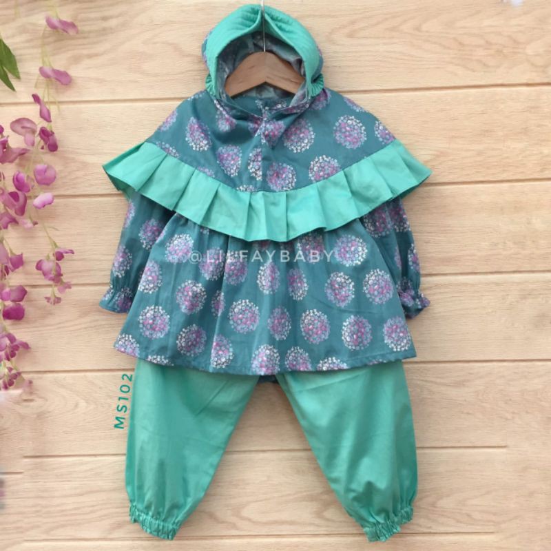 Premium katun hijab setelan bayi