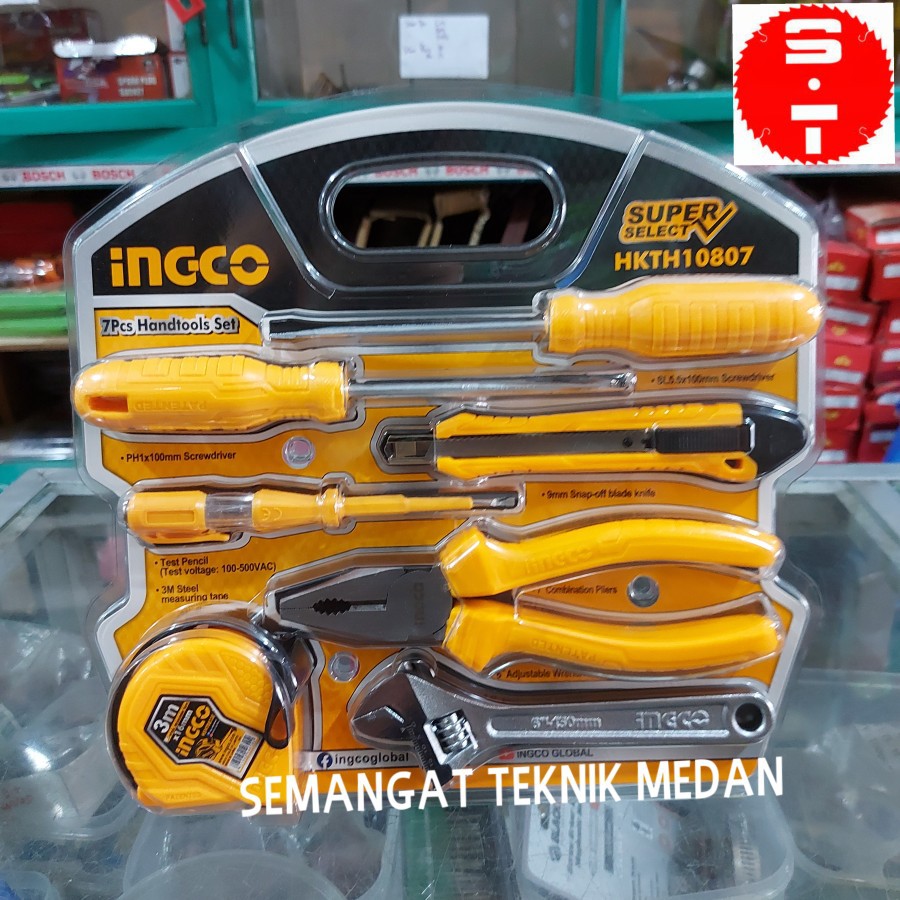 TANG OBENG SET HANDTOOL PERKAKAS RUMAH 7 pcs SET INGCO SUPER SELECT