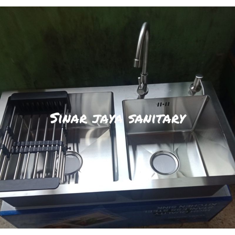 Paket kitchen sink minimalis 8245 / paket kitchen sink stainless 8245