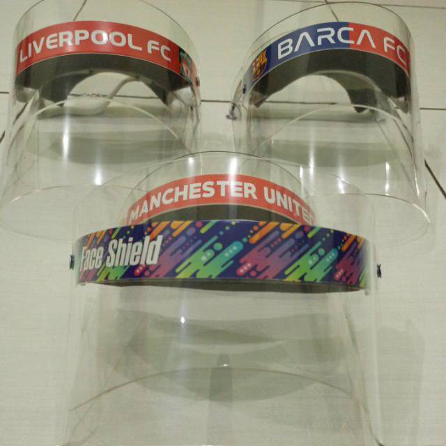 Face shield acrylic dewasa / Kacamata Las (buka tutup), motif random