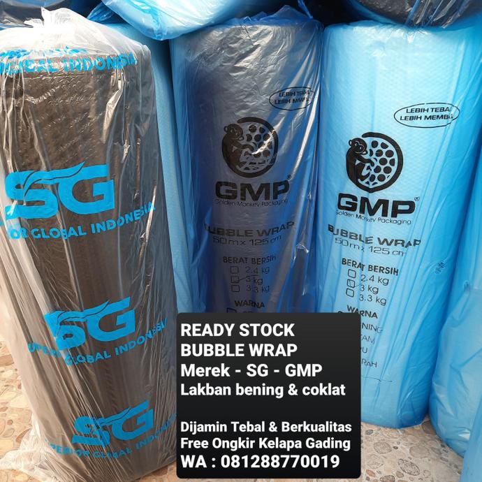 

Bubble Wrap Gmp Hitam Bening 50X125 3Kg The.Sassy