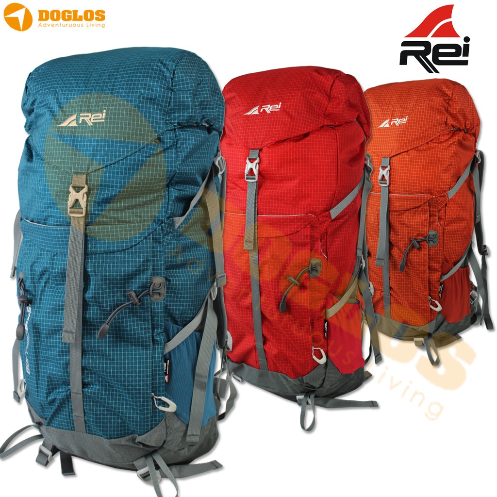 Tas Carrier Rei Borneo 50 + 5L keril rucksack gunung outdoor hiking