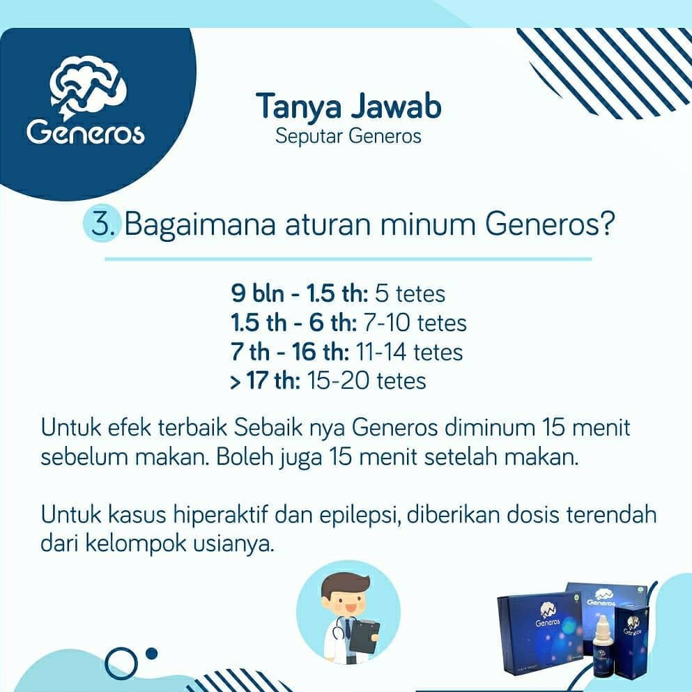 Generos Original - Multivitamin Nutrisi Atasi Telat Bicara Speech Spech Delay 10 Tetes Perhari Anak Cerdas &amp; Lancar Bicara Solusi Hiperaktif Tingkatkan Kecerdasan &amp; Daya Ingat