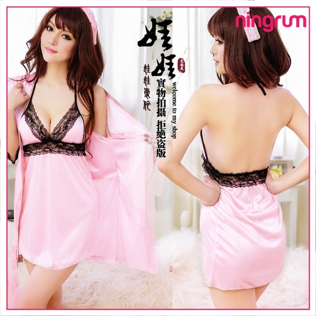 Ningrum Pakaian Dalam Wanita Lingerie Sexy lingerie woman kimono mightgown pakaian tidur seksi wanita - 4018