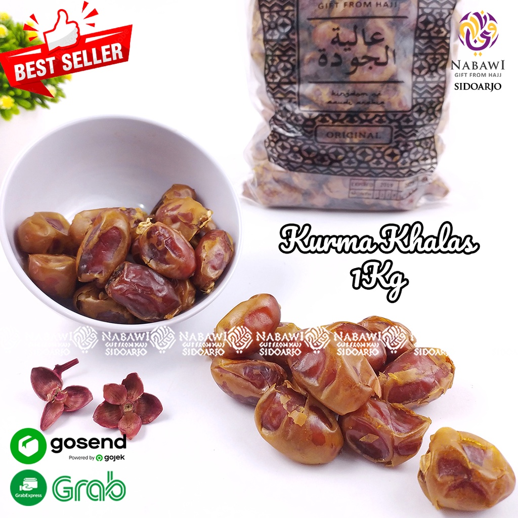 

Kurma Khalas 1kg 500 gram / Kurma Murah / Kurma Arab / Kurma oleh Oleh Haji dan Umroh / Kurma Enak Nabawi Sidoarjo