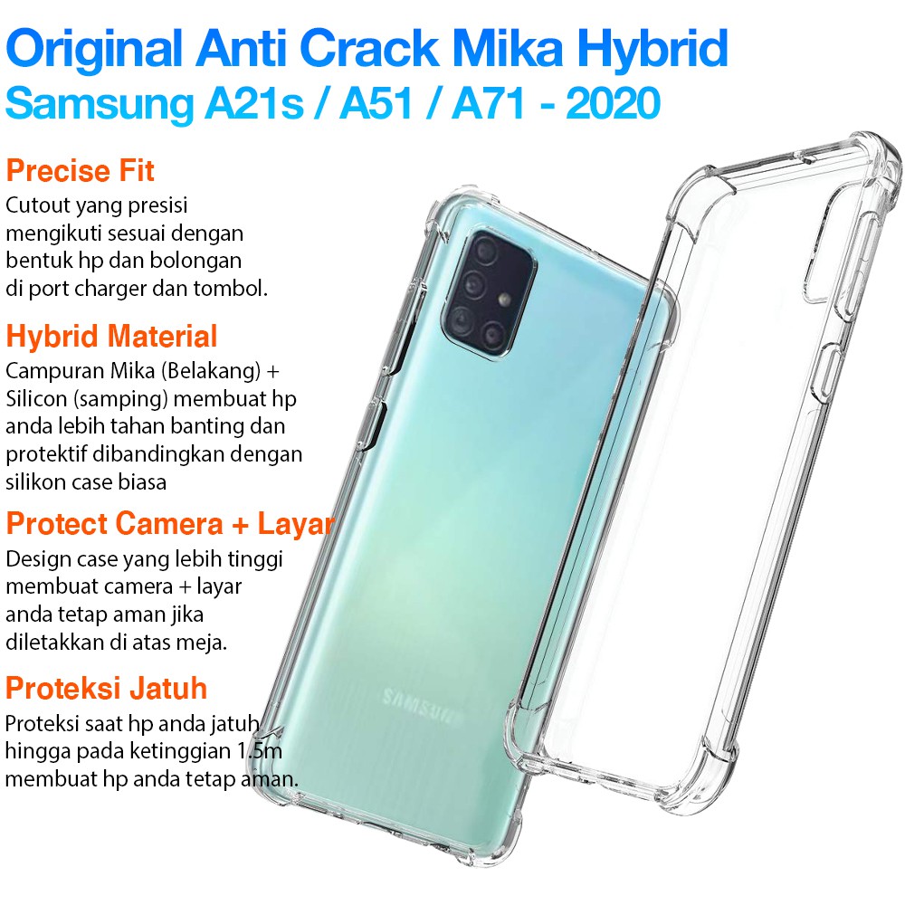 Original Fuze Anti Crack CLEAR Case Samsung Galaxy A21s