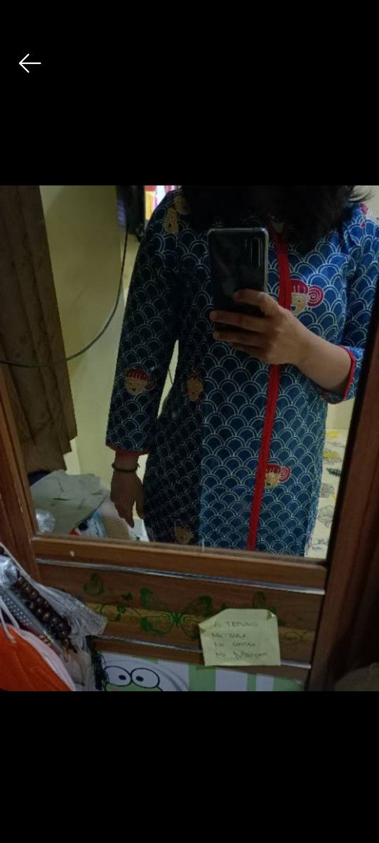 Batik Tunik Shibori Jumputan Ter Baru Size M L Xl Hrb035 Yelbor Navbor Biru Putih Original