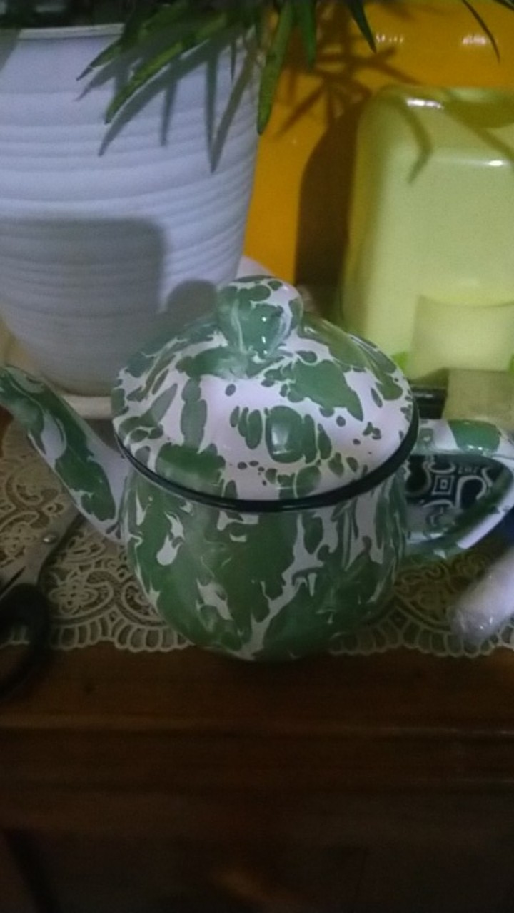 Teko Ceret Poci Jadul Army Vintage / Teko Unik Cebol - Food Grade