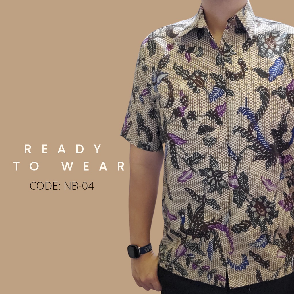 Batik Pandawa5 | Hem batik NB-04/ Kemeja batik lengan pendek/ Kemeja batik Madura/ Kemeja batik kant