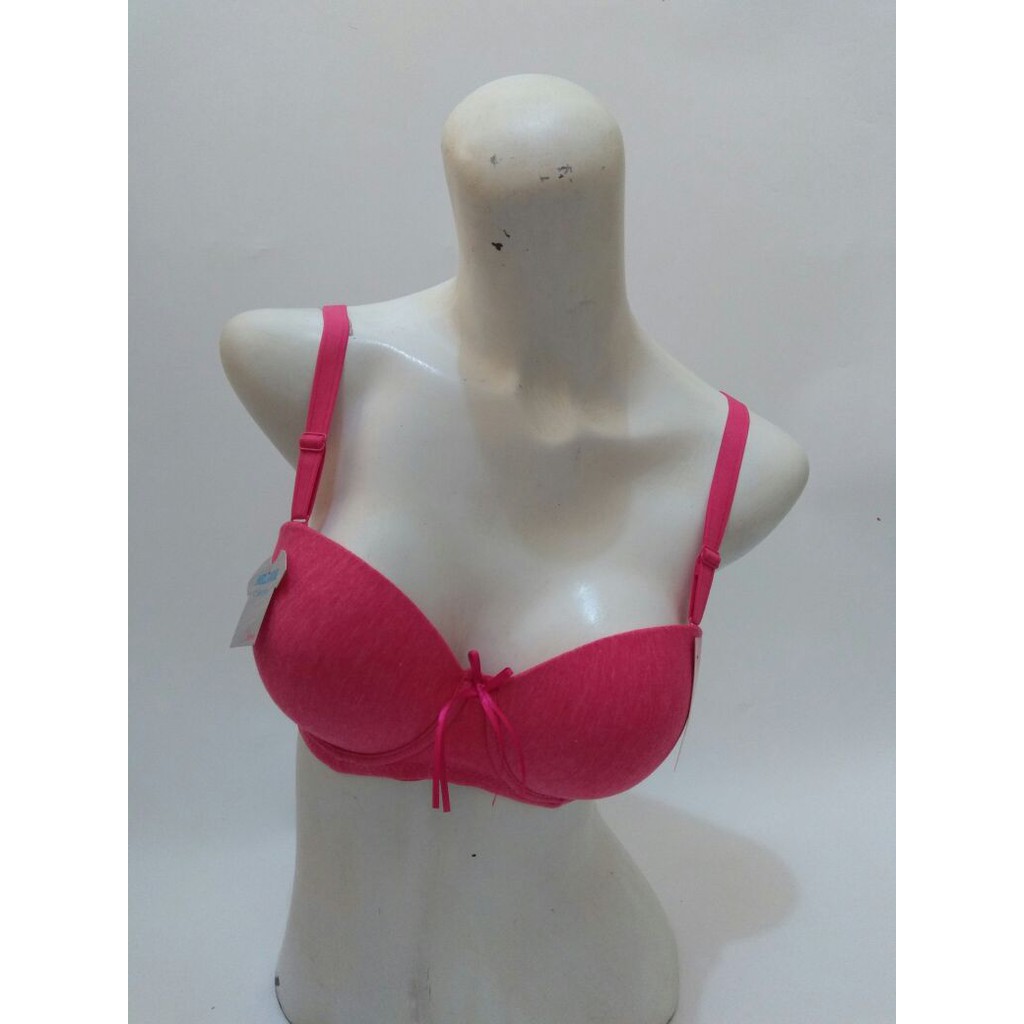 Bra / Bh SOREX 11118 MELANGE BH Busa Kawat HALF CUP setengah polos basic Kait 2 BK