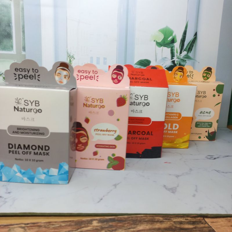 [1BOX] SYB NATURGO MASK ALL VARIAN ISI 10 SACHET EASY OF PEEL